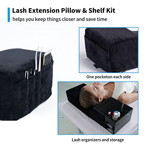 Eyelash Extension Neck Pillow With Acrylic Shelf Organizer Stand