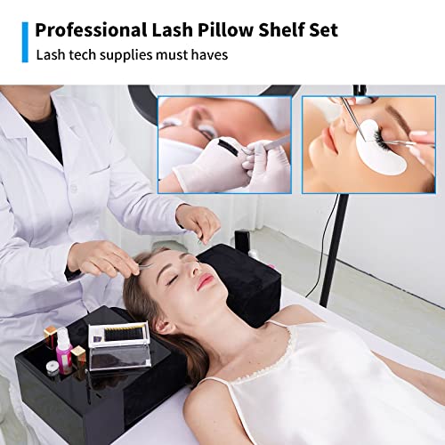 Eyelash Extension Neck Pillow With Acrylic Shelf Organizer Stand